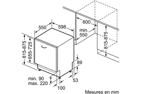 Lave-vaisselle Siemens SN63EX14CE - ENCASTRABLE 60CM