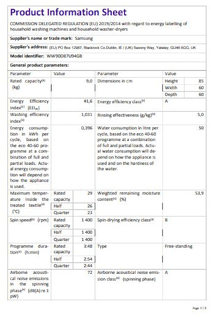 Lave-linge hublot SAMSUNG WW90DB7U94GB - BESPOKE AI