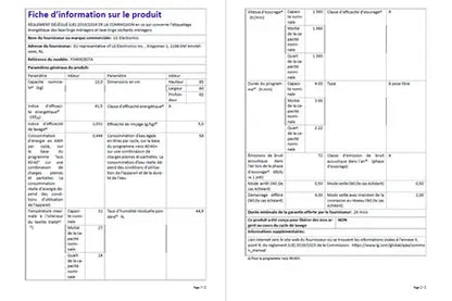 Lave-linge hublot Lg F34R92BSTA