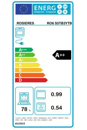 Four encastrable Rosieres RO6 S5TB3YTB + Tournebroche