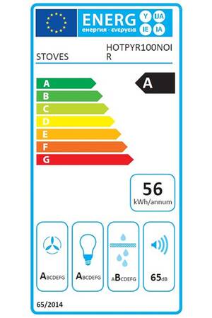 Hotte décorative murale Stoves HOTPYR100NOIR