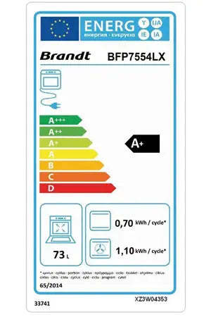 Four encastrable Brandt BFP7554LX