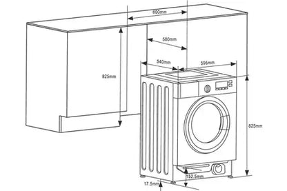 Lave-linge hublot AMICA AWBI814IBW - ENCASTRABLE 60 CM