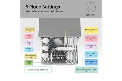 Lave-vaisselle pose libre Comfee TD602E-S
