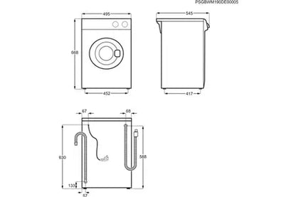 Lave-linge hublot Electrolux EWC1352