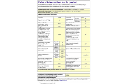 Lave-linge hublot PROLINE FP6120DWH