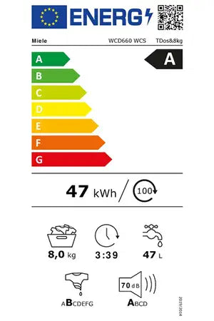 Lave-linge hublot Miele WCD 660