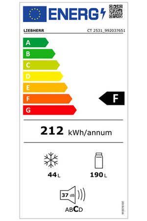 Réfrigérateur congélateur en haut Liebherr CT2531-21