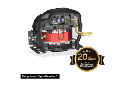 Réfrigérateur congélateur en bas Samsung RB38C672ESA