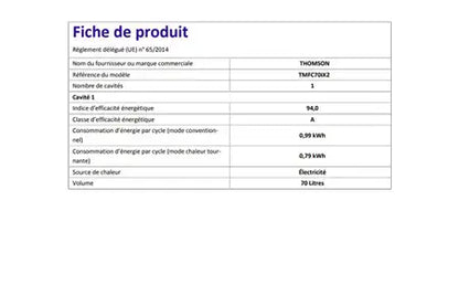 Four encastrable Thomson TMFC70IX2
