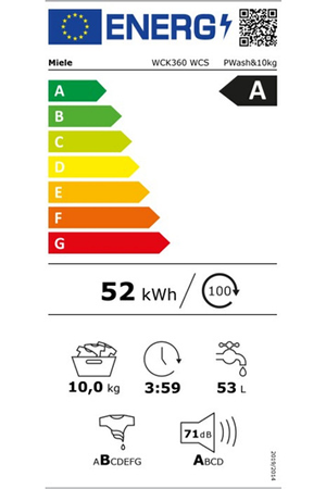 Lave-linge hublot MIELE WCK 360 WCS