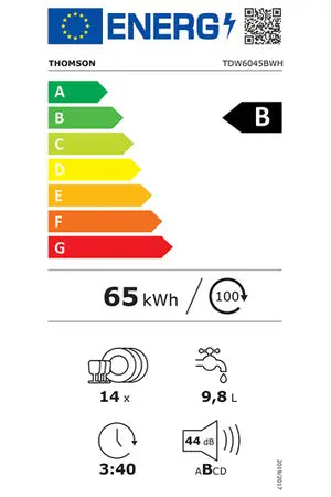Lave-vaisselle Thomson TDW6045BWH