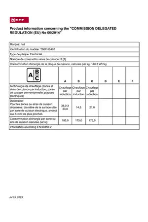 Plaque induction Neff T66FHE4L0