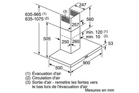 Hotte décorative murale Siemens LC96BFM50