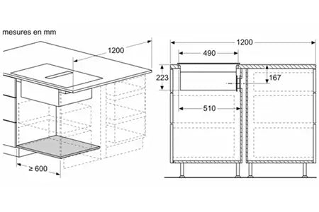 Plaque de cuisson avec hotte intégrée Neff V68TTX4L0 N90 + Hotte intégrée