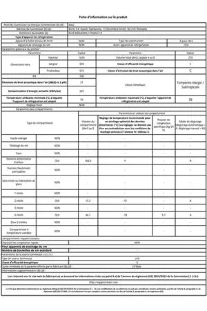 Réfrigérateur congélateur en bas Beko RCHE300K40WN