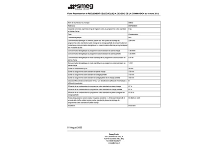 Sèche-linge SMEG DNP82SEIN