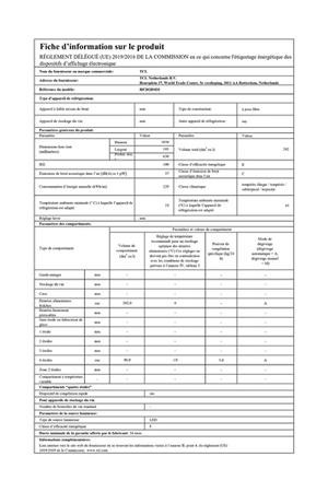 Réfrigérateur congélateur en bas Tcl RF282BSE0