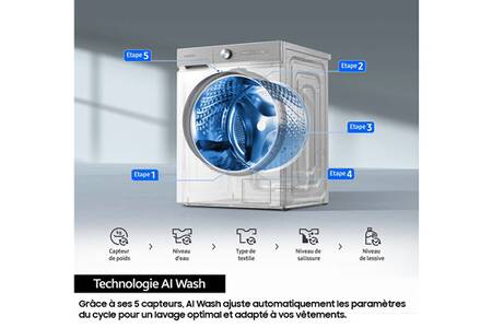 Lave-linge hublot Samsung WW90DB7U94GE BESPOKE AI