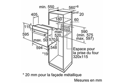 Four encastrable Bosch HBF153EB0